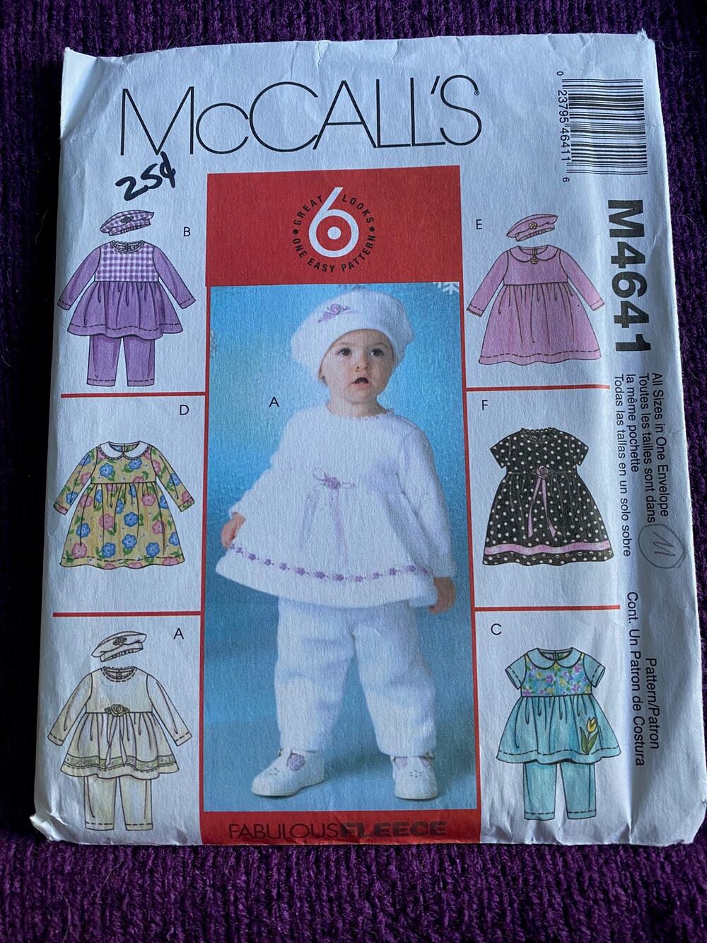 McCalls sewing pattern 4541 baby dress pants top sz s-XL